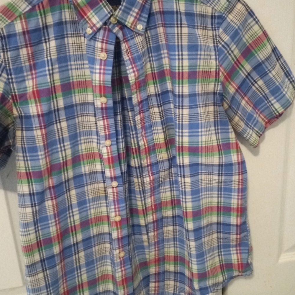 plaid polo shirt